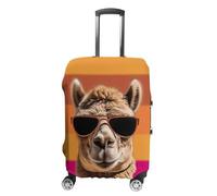STVNKML Camel Wearing Sunglasses Suitcase Covers for Luggage - Elastic Luggage Cover Protector, Double-sided Washable Suitcases Sleeve for 19-32 Inch Luggage, white, Small, Camel Wearing Sunglasses