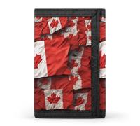 STVNKML Canadian Flag Wallet Men's Trifold Wallet And Coin Pocket Slim Card Holder Wallet for Men Money Clip