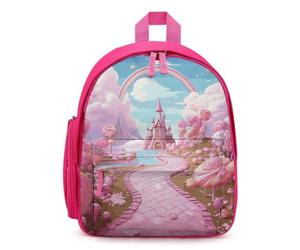 STVNKML Candy Lane House Backpack 12.6 Inch Casual Daypack with Multi-Pockets BookBag for Daily Essentials, Pink, One Size