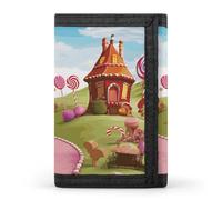 STVNKML Candy Lane House Wallet Men's Trifold Wallet And Coin Pocket Slim Card Holder Wallet for Men Money Clip