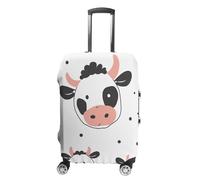 STVNKML Cartoon Cow Print Suitcase Covers for Luggage - Elastic Luggage Cover Protector, Double-sided Washable Suitcases Sleeve for 19-32 Inch Luggage, white, Small, Cartoon Cow Print