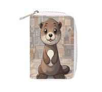 STVNKML Cartoon Cute Otter Leather Card Bag Portable Coin Wallet Mini Change Holder Coin Pocket PU Wallet Card Wallets Clutch Bags for Women Men, style, 16x11.5cm