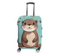 STVNKML Cartoon Cute Otter Suitcase Covers for Luggage - Elastic Luggage Cover Protector, Double-sided Washable Suitcases Sleeve for 19-32 Inch Luggage, white, L, Cartoon Cute Otter