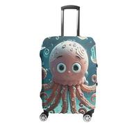 STVNKML Cartoon Octopus Suitcase Covers for Luggage - Elastic Luggage Cover Protector, Double-sided Washable Suitcases Sleeve for 19-32 Inch Luggage, white, M, Cartoon Octopus