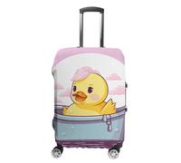 STVNKML Cartoon Yellow Duck Suitcase Covers for Luggage - Elastic Luggage Cover Protector, Double-sided Washable Suitcases Sleeve for 19-32 Inch Luggage, white, M, Cartoon Yellow Duck