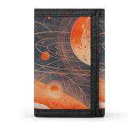 STVNKML Cats And Planets Wallet Men's Trifold Wallet And Coin Pocket Slim Card Holder Wallet for Men Money Clip