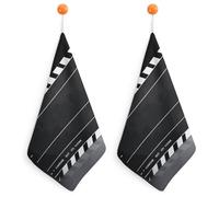 STVNKML Classic Movie Clapboard Black Hand Towels Basics Face Towels for Bathroom Extra Absorbent Washcloth Home Ultra Soft 2 Piece Hand Towel Set for Use in Bathroom Kitchen Gym