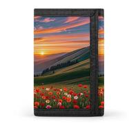 STVNKML Cloud Garden at Sunset Wallet Men's Trifold Wallet And Coin Pocket Slim Card Holder Wallet for Men Money Clip