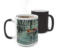 STVNKML Color Changing Mug 11oz Heat Activated Coffee Mug Chinese Style Mandarin Ducks Novelty Cup with Funny Designs Magic Ceramic Mugs for Christmas Gift Birthday Wedding