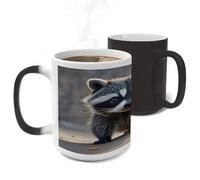 STVNKML Color Changing Mug 11oz Heat Activated Coffee Mug Cute Raccoon Novelty Cup with Funny Designs Magic Ceramic Mugs for Christmas Gift Birthday Wedding