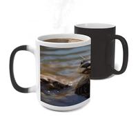 STVNKML Color Changing Mug 11oz Heat Activated Coffee Mug Otter Playing in The Water Novelty Cup with Funny Designs Magic Ceramic Mugs for Christmas Gift Birthday Wedding