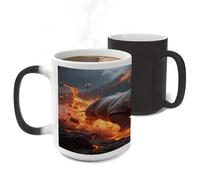 STVNKML Color Changing Mug 11oz Heat Activated Coffee Mug Steel Rhino Novelty Cup with Funny Designs Magic Ceramic Mugs for Christmas Gift Birthday Wedding