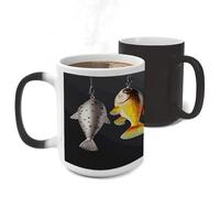 STVNKML Color Changing Mug 11oz Heat Activated Coffee Mug Various Type of Fishing Baits Novelty Cup with Funny Designs Magic Ceramic Mugs for Christmas Gift Birthday Wedding