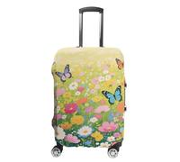 STVNKML Colorful Flower Sea World Suitcase Covers for Luggage - Elastic Luggage Cover Protector, Double-sided Washable Suitcases Sleeve for 19-32 Inch Luggage, white, Small, Colorful Flower Sea World