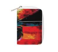 STVNKML Colorful Piano Keyboard Music Leather Card Bag Portable Coin Wallet Mini Change Holder Coin Pocket PU Wallet Card Wallets Clutch Bags for Women Men, style, 16x11.5cm