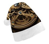 STVNKML Cool Steampunk Gears Santa Hat for Adults Christmas Hat Xmas Santa Hats Cap for Costumes Holiday Party Supplies, Cool Steampunk Gears, One size
