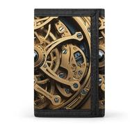 STVNKML Cool Steampunk Gears Wallet Men's Trifold Wallet And Coin Pocket Slim Card Holder Wallet for Men Money Clip