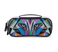 STVNKML Coyote, Wolf Beast Pencil Case - PU Leather Pencil Bag Multifunctional Zipper Pouch Bags Small Makeup & Stationery Organizer for Office, Travel, Men & Women (8.3x4.3x1.8in