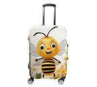 STVNKML Cute Bees Daisy Flower Suitcase Covers for Luggage - Elastic Luggage Cover Protector, Double-sided Washable Suitcases Sleeve for 19-32 Inch Luggage, white, L, Cute Bees Daisy Flower