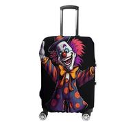 STVNKML Cute Cartoon Clown Suitcase Covers for Luggage - Elastic Luggage Cover Protector, Double-sided Washable Suitcases Sleeve for 19-32 Inch Luggage, white, L, Cute Cartoon Clown