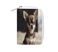 STVNKML Cute Chihuahua Leather Card Bag Portable Coin Wallet Mini Change Holder Coin Pocket PU Wallet Card Wallets Clutch Bags for Women Men, style, 16x11.5cm