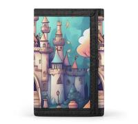 STVNKML Cute Cupcake Slim Wallets for Men Money Clip Card Holder Wallet Men's Trifold Wallet And Coin Pocket, Classical castle, One Size, Modern