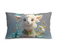 STVNKML Cute Goat Pillow Covers 8"x12" Double-Sided Soft Plush Pillowcase Square Cushion Case with Hidden Zipper for Sofa Bed Chair, Farmhouse Holiday Decor, Home Gift