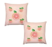 STVNKML Cute Grapefruit Plush Throw Pillow Covers 18 X 18 in Set of 2 Decorative Pillows Plush Cushion Case Soft Plush Pillow Case for Sofa Couch Living Room