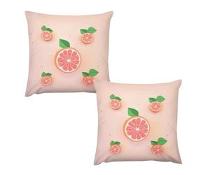 STVNKML Cute Grapefruit Plush Throw Pillow Covers 18 X 18 in Set of 2 Decorative Pillows Plush Cushion Case Soft Plush Pillow Case for Sofa Couch Living Room