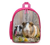 STVNKML Cute GuineaPig Backpack 12.6 Inch Casual Daypack with Multi-Pockets BookBag for Daily Essentials, Pink, One Size