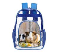 STVNKML Cute GuineaPig Clear Backpack Heavy Duty PVC Transparent Bag, Blue