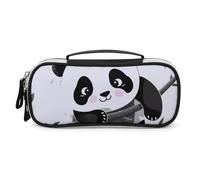 STVNKML Cute Pandas Pencil Case - PU Leather Pencil Bag Multifunctional Zipper Pouch Bags Small Makeup & Stationery Organizer for Office, Travel, Men & Women (8.3x4.3x1.8in