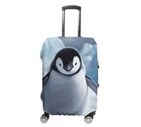 STVNKML Cute Penguins Suitcase Covers for Luggage - Elastic Luggage Cover Protector, Double-sided Washable Suitcases Sleeve for 19-32 Inch Luggage, white, L, Cute Penguins
