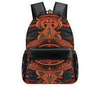 STVNKML Decorative Style Red Pattern Backpack Laptop Backpacks for Men Travel Hiking Daypack Casual Back Pack 16.5in