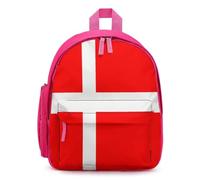 STVNKML Denmark Danish Flag Backpack 12.6 Inch Casual Daypack with Multi-Pockets BookBag for Daily Essentials, Pink, One Size