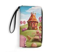 STVNKML Doberman Womens Wallet Leather Coin Purse Clutch Wristlet Travel Long Wallets Card Organizer, candy land_76682316, 19.7x10.5cm