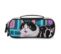 STVNKML Domestic Cat Pencil Case - PU Leather Pencil Bag Multifunctional Zipper Pouch Bags Small Makeup & Stationery Organizer for Office, Travel, Men & Women (8.3x4.3x1.8in