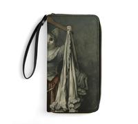 STVNKML Dragonfly Silhouette Womens Wallet Leather Coin Purse Clutch Wristlet Travel Long Wallets Card Organizer, Retro Fashion Style, 19.7x10.5cm