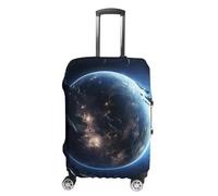 STVNKML Earth And Moon Suitcase Covers for Luggage Elastic Luggage Cover Protector Double-sided Washable Suitcases Sleeve for 19-32 Inch Luggage, white, M, Flower and Animals