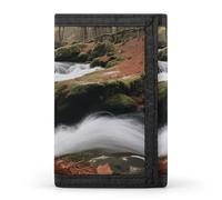 STVNKML Earth Tones And Waves Wallet Men's Trifold Wallet And Coin Pocket Slim Card Holder Wallet for Men Money Clip