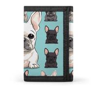 STVNKML Easter Eggs Slim Wallets for Men Money Clip Card Holder Wallet Men's Trifold Wallet And Coin Pocket, cute french bulldog, One Size, Modern