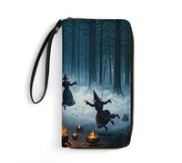 STVNKML Embracing Penguins Womens Wallet Leather Coin Purse Clutch Wristlet Travel Long Wallets Card Organizer, The Witch of the forest, 19.7x10.5cm, Modern