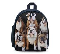 STVNKML English Bulldogs Backpack 12.6 Inch Casual Daypack with Multi-Pockets BookBag for Daily Essentials, Blue, One Size