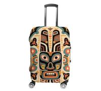 STVNKML Ethnic Totem Suitcase Covers for Luggage - Elastic Luggage Cover Protector, Double-sided Washable Suitcases Sleeve for 19-32 Inch Luggage, white, Small, Ethnic Totem