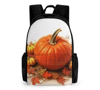 STVNKML Fall Pumpkin Backpack Travel Laptop Bag for Women Men, Lightweight Hiking Daypack with Pouch Pocket
