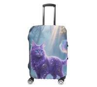STVNKML Fantasy Cat Suitcase Covers for Luggage - Elastic Luggage Cover Protector, Double-sided Washable Suitcases Sleeve for 19-32 Inch Luggage, white, L, Fantasy Cat