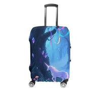 STVNKML Fantasy Forest Suitcase Covers for Luggage - Elastic Luggage Cover Protector, Double-sided Washable Suitcases Sleeve for 19-32 Inch Luggage, white, XL, Fantasy Forest