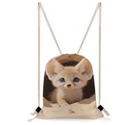 STVNKML Fennec Fox Cub in Den Drawstring Backpack Sport Gym Bags Yoga Shopping Travel Casual Daypacks for Women Men
