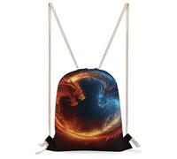STVNKML Fire And Ice Dragons Drawstring Backpack Sport Gym Bags Yoga Shopping Travel Casual Daypacks for Women Men