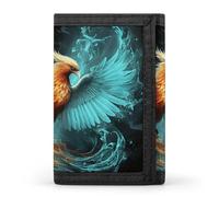 STVNKML Fire And Water Phoenix Wallet Men's Trifold Wallet And Coin Pocket Slim Card Holder Wallet for Men Money Clip